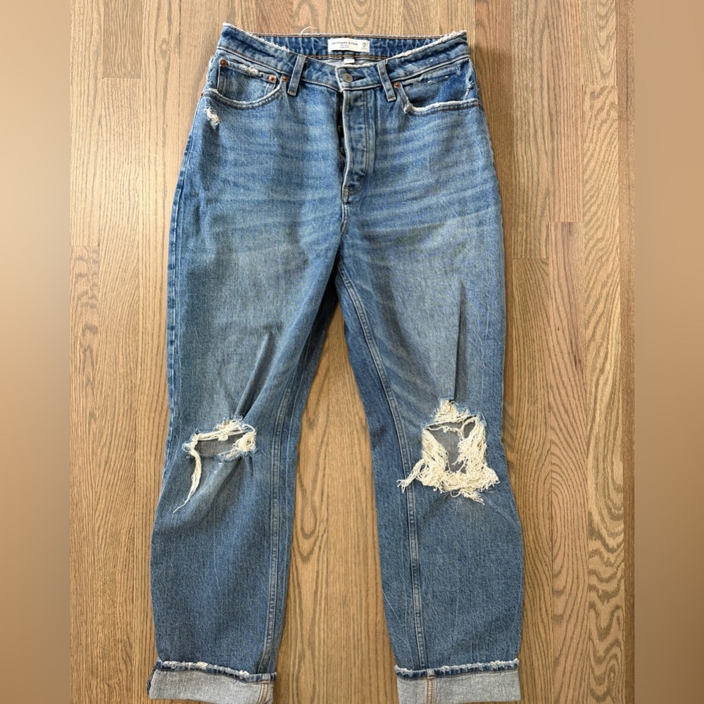 Abercrombie & Fitch the Dad High Rise Curve Love Jeans